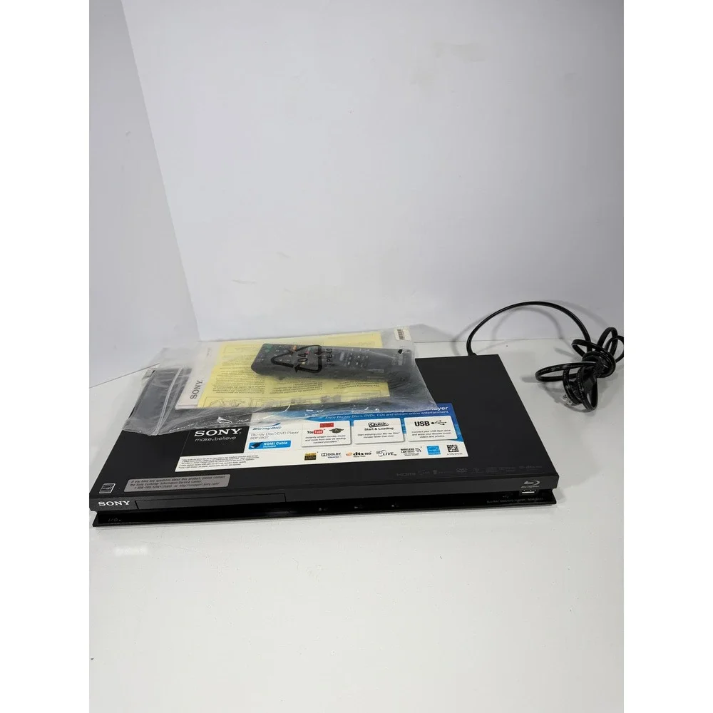 Sony BDP-BX37 Network Blu-ray Disc DVD Player Black with Remote (no back lid)